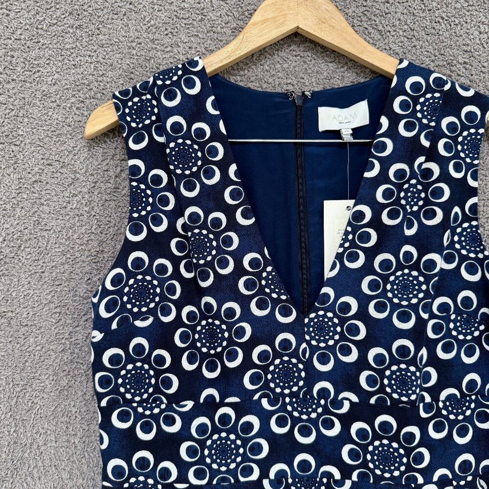 Adam Lippes Linen Silk Blend Floral Dress with pockets